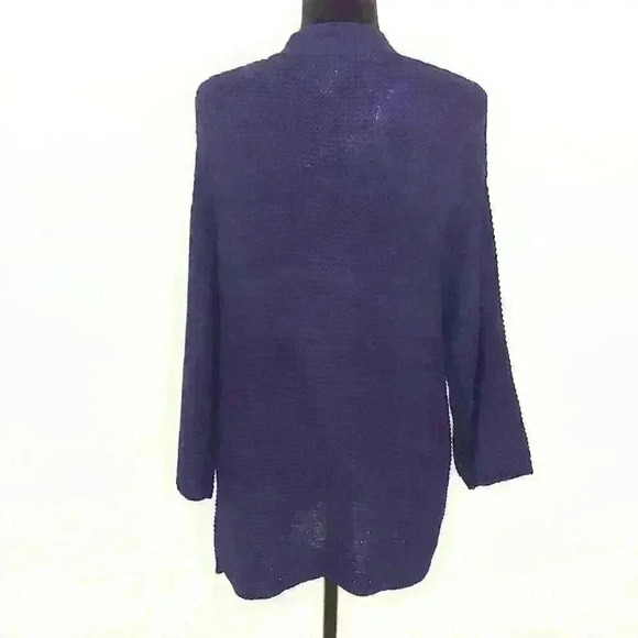 ceny Navy Knit Pocket Open Front Sweater Size S - Picture 5 of 7